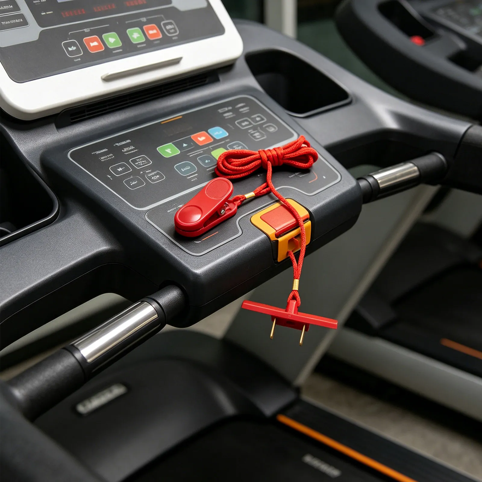 Imagen 3: Llave de doble punta para paro de emergencia de cinta de correr, clip magnético de repuesto para máquina de correr, equipo de ejercicio de gimnasio