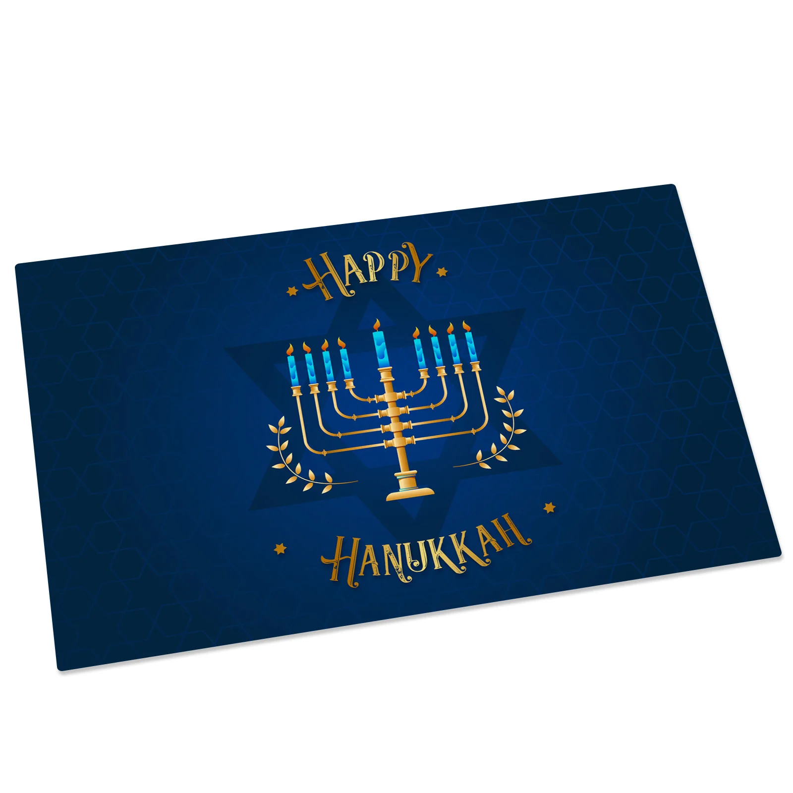 Hanukkah Mat Floor Non Slip Bathroom Kithen Rug Menorah Jewish Home Welcome Carpet For House Long Short Strip Door Mats