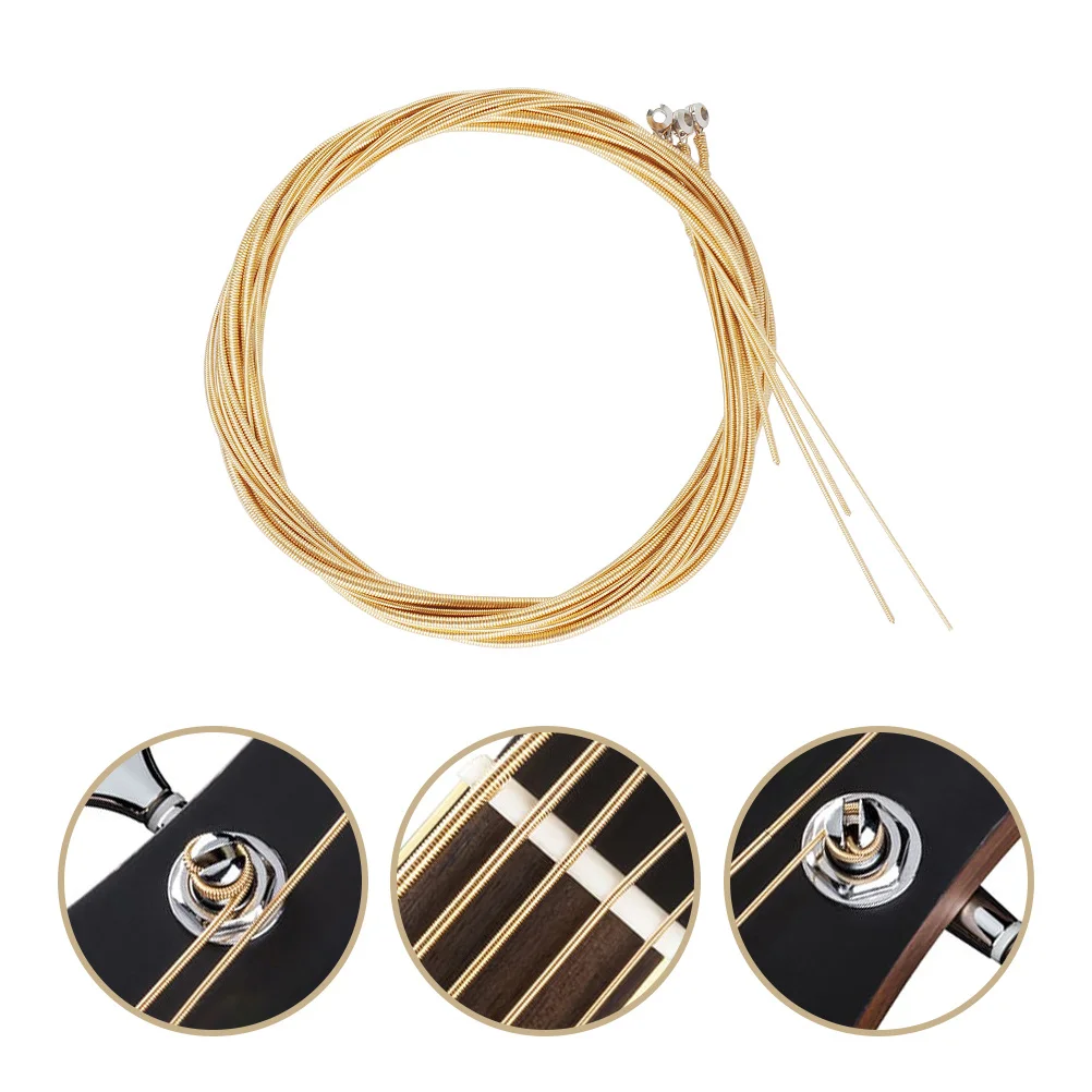 

1Set Bass String Replacements Heavy Duty Sturdy Electric Acoustic Bass Strings Set Smooth Reliable Performance Ideal for DIY