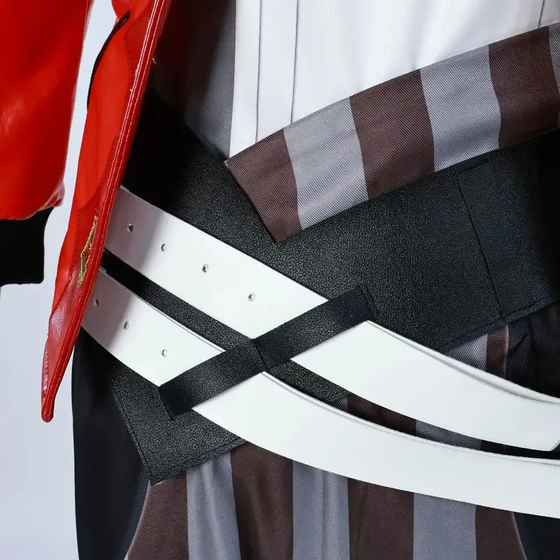 En Stock Anime Arcane Temporada 2 Vi disfraces Cosplay juego LOL The Piltover Enforcer abrigo de cuero rojo peluca pantalones accesorios conjunto 3XL