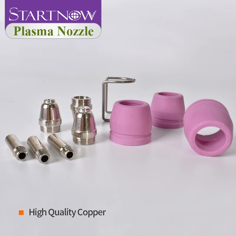 Startnow AG60 26pcs Nozzle Electrode Shield Cups Plasma Kit with Pilot Guide WSD60 SG55 Plasma Cutting Consumables
