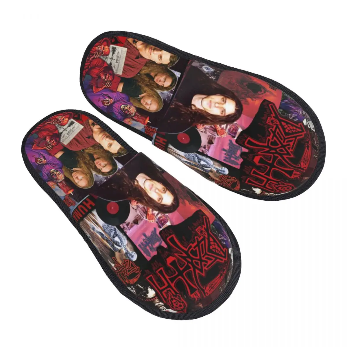 Custom D-Deathes Metal Music House Slippers Women Cozy Memory Foam Slip On Spa Slipper Shoes