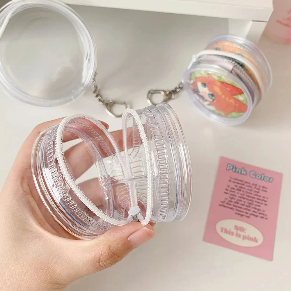 Transparent Round Badge Display Bag PVC Pin Holder Doll Showcase Carrier Cute Walking Baby Backpack view 5