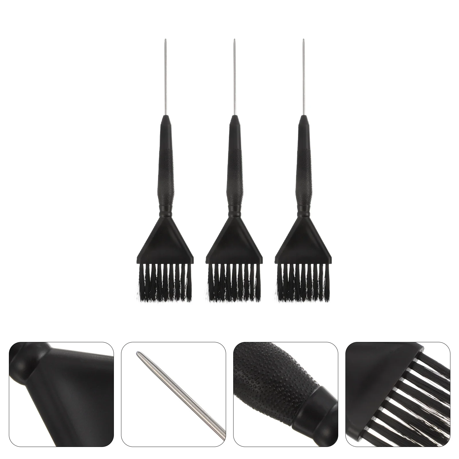 

3 шт., щетка для краски для волос, профессиональные принадлежности для салонов, ультра щетина, удобная ручка, легко чистящаяся многоразовая щетка для краски для волос