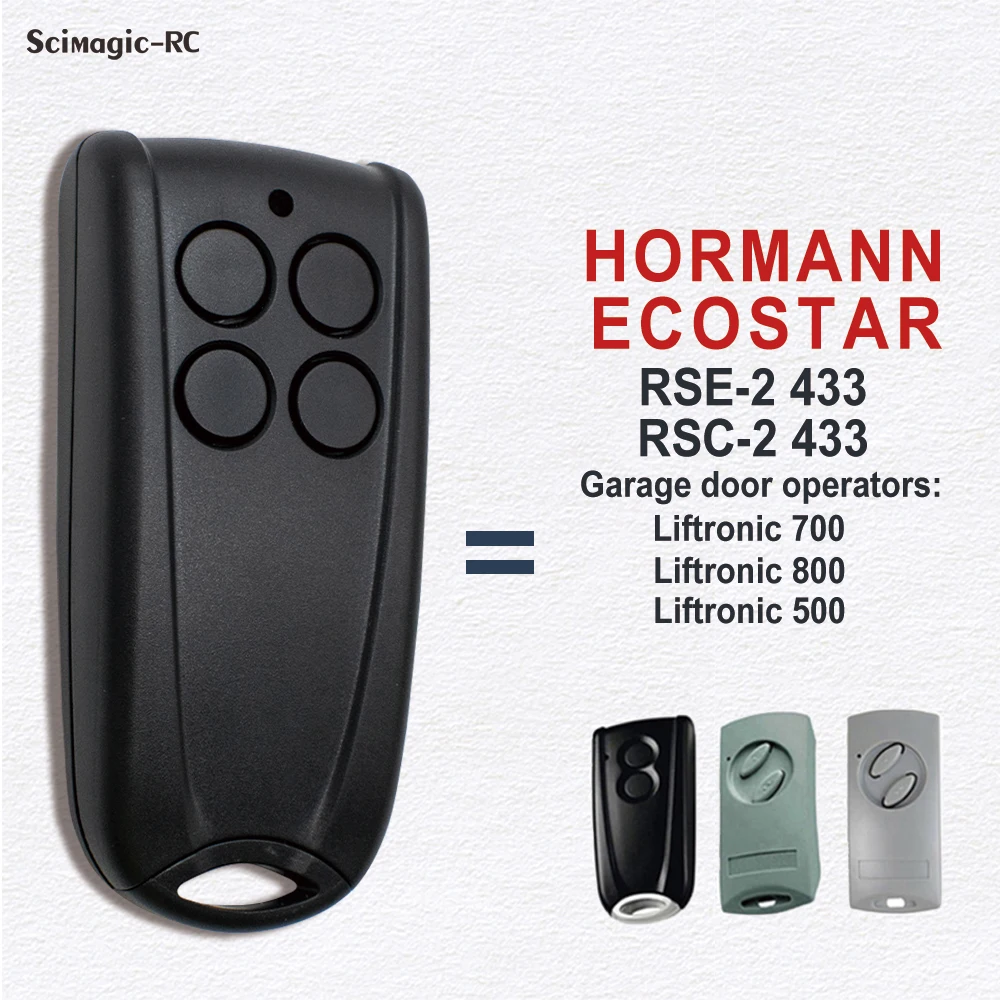 1-20pc HORMANN ECOSTAR RSC2-433 RSE2-433 ruční rádiový vysílač 433 mhz náhrada 433.92mhz kolejových kódu vzdálený ovládání příkaz