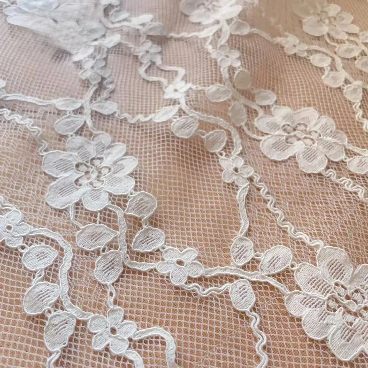 

French Lace Fabric.High Quality Border Lines Wedding Dress DIY Children's .Soft and Skin Friendly Underwear Sewing Accessories3