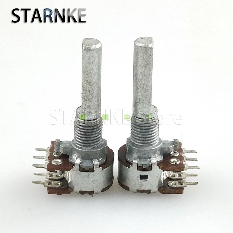 2PCS R1210G 12 Typ 6-Pin Dual B100K Computer Lautsprecher Verstärker Audio Höhen Und Bass Volumen Potentiometer D welle Länge 26mm