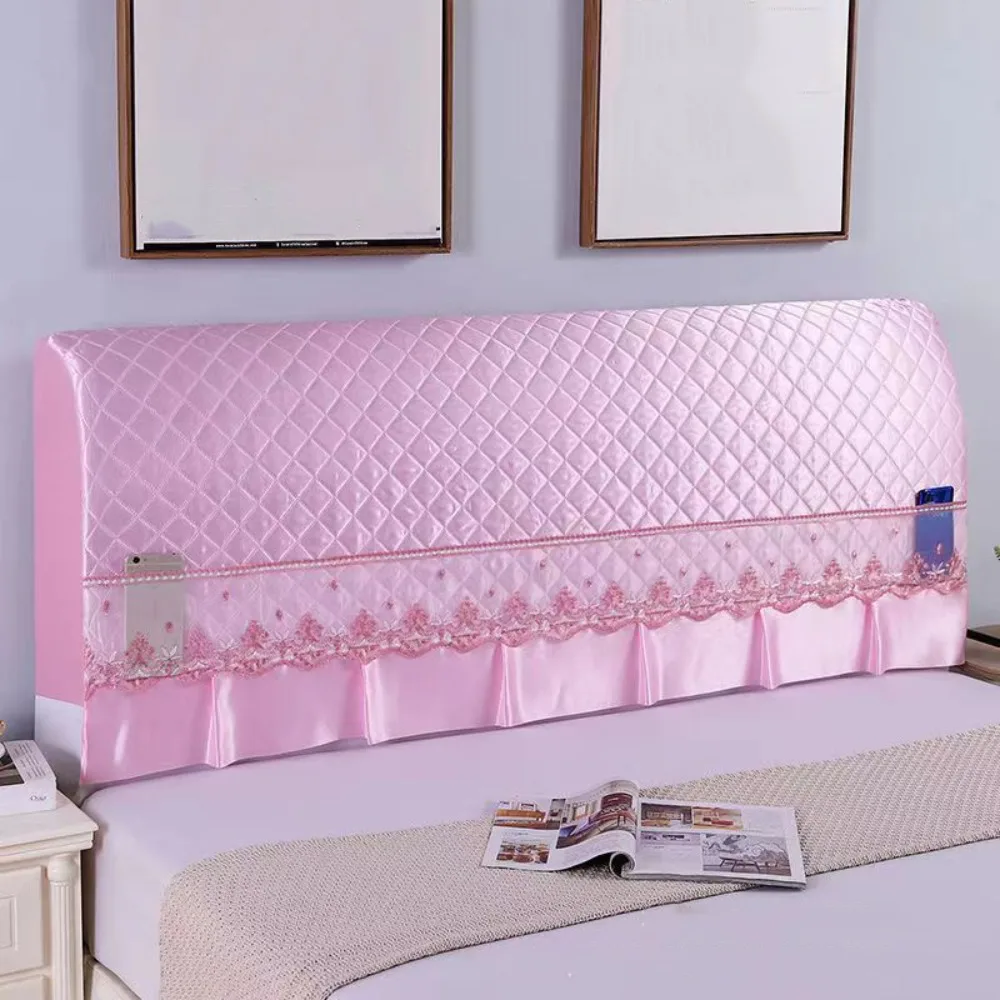 

Lace Design Bedhead Cover Decorative All-inclusive Style Bedside Protector Elegant Anti-Collision Bed Head Slipcover Homestay