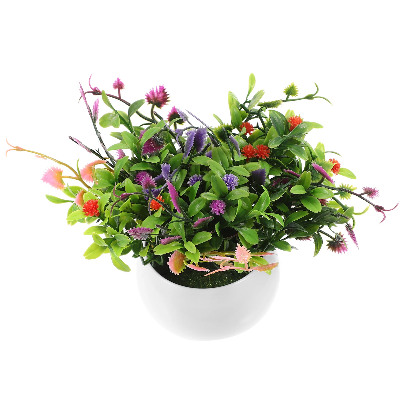

Stable Base Fake Potted Plant Artificial Bonsai Decor For Home Office Realistic Small Flower Ornament Desktop Adornments