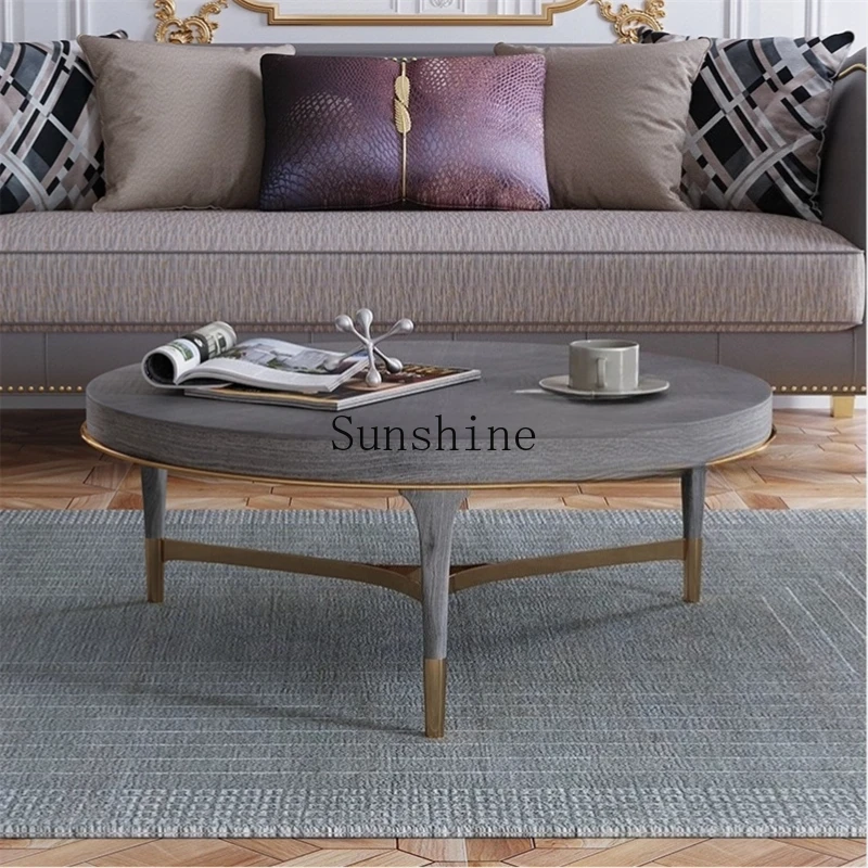 

Solid wood simple creative modern light luxury living room model room coffee table