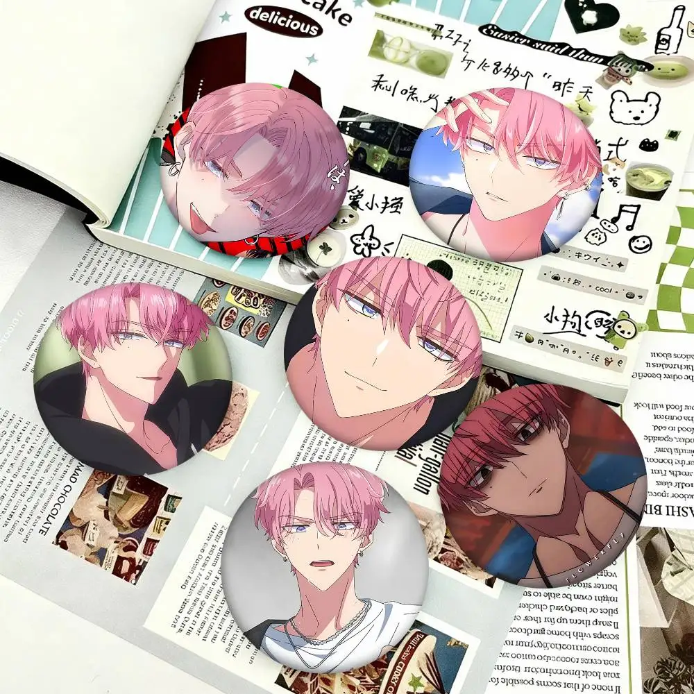 1 Stück T-Tamon Kun Anime-Broschen im Cartoon-Stil für Rucksackdekoration, runde Emaille-Pins für Accessoires