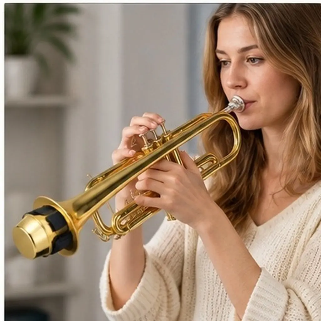 Mini Lightweight ABS Trumpet Mute Compact Practice Replacement Accessory for Trumpet Players Quiet Environment