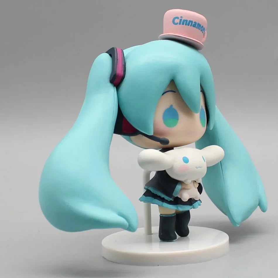أنيمي هاتسون ميكو الشكل سينامورول أرقام ميكو Kawaii عمل تمثال Q-نسخة دمية نموذج بولي كلوريد الفينيل سطح المكتب الديكور اللعب الهدايا