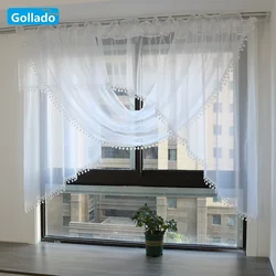Irregular Lace Window Curtain for Balcony Kitchen and Bedroom, Arcuated Valance, Fashion