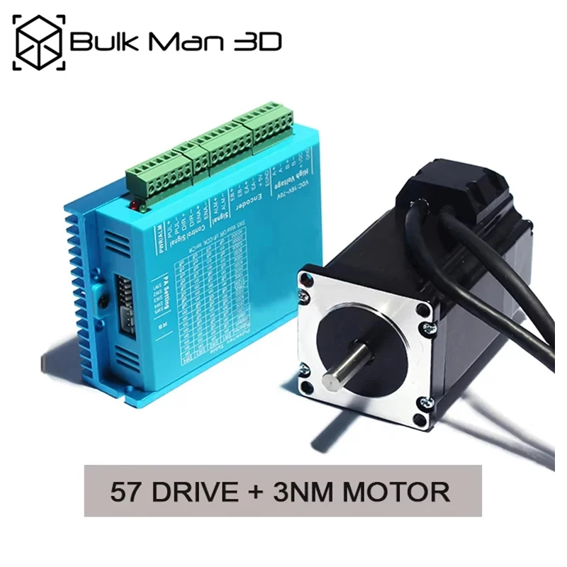 BulkMan3D DDCS4 V3.1 Offline CNC Controller Bundle with 3N.m Closed Loop Stepper Motors Shielded Cables for CNC Router Engraver