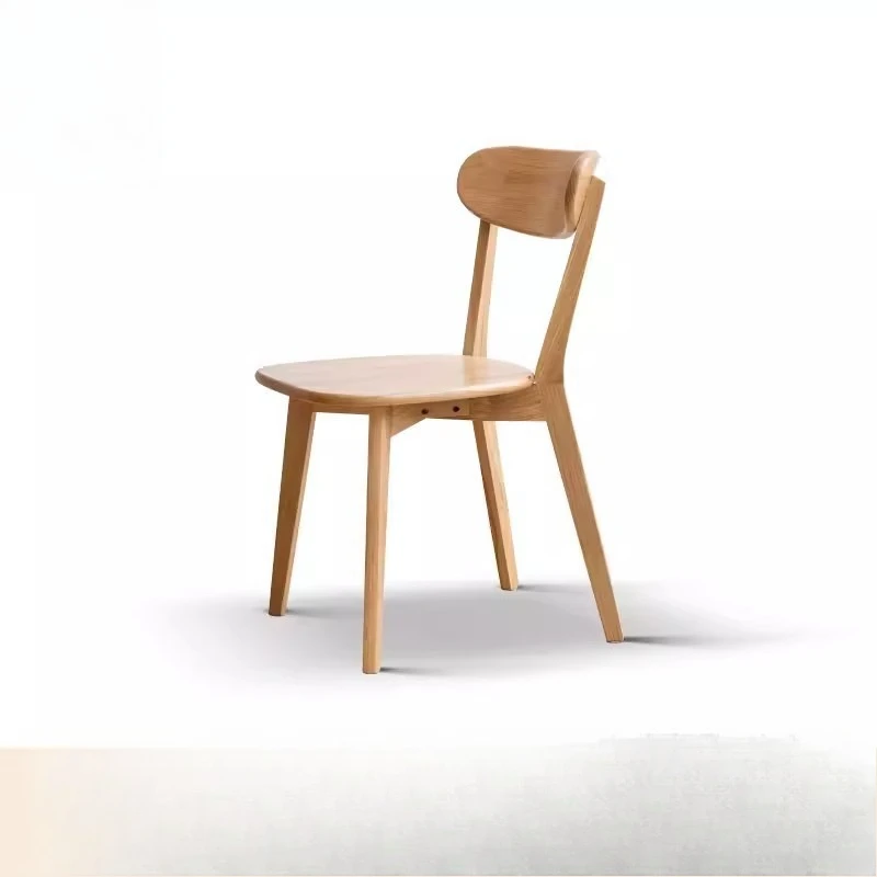 

Solid wood dining Nordic oak, back , home lounge chair