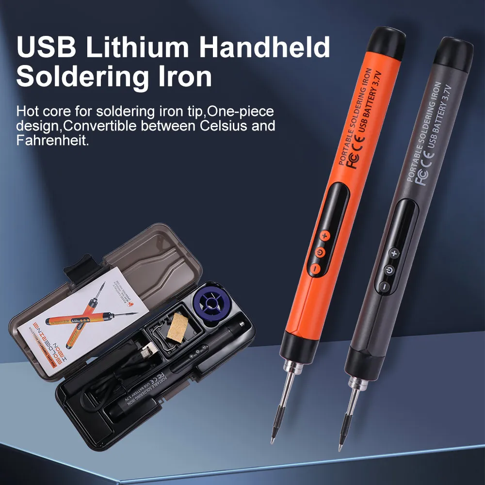 USB Electric Soldering Iron Set Intelligent Wireless Charging USB Soldering Iron Set 300-450 Temperature Adjustable