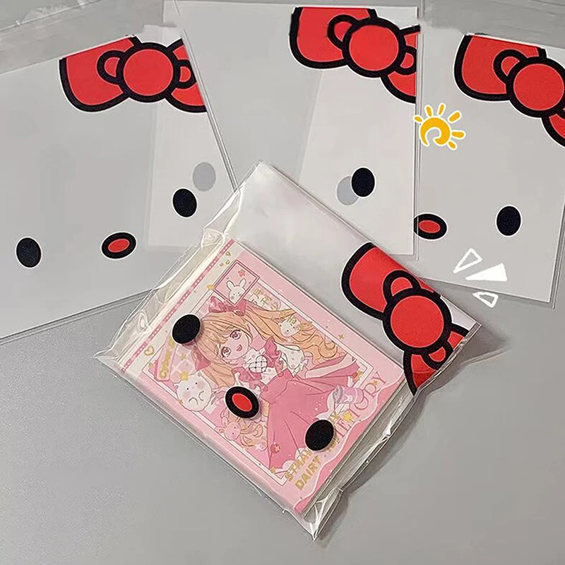 100 шт., пластиковые пакеты для хранения Hello Kitty