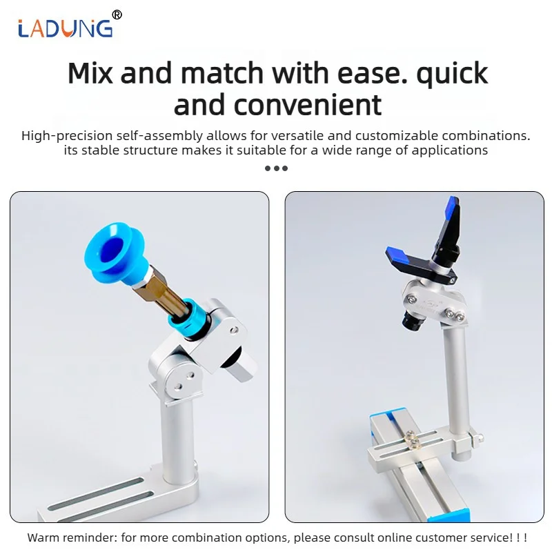 LADUNG Heavy/Light Duty Universal Swing Arm Robot Fixture Adjustable Fixing Arm LEA/HDEA Series Robotic Arm Accessories
