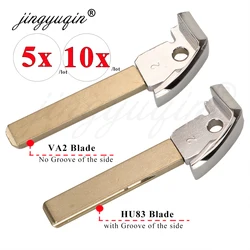 jingyuqin 5/10pcs/lot Emergency Insert HU83 VA2 Key Blade For Peugeot 208 308 508 3008 Citroen C4 DS4 DS5 Car Key Blank Replace
