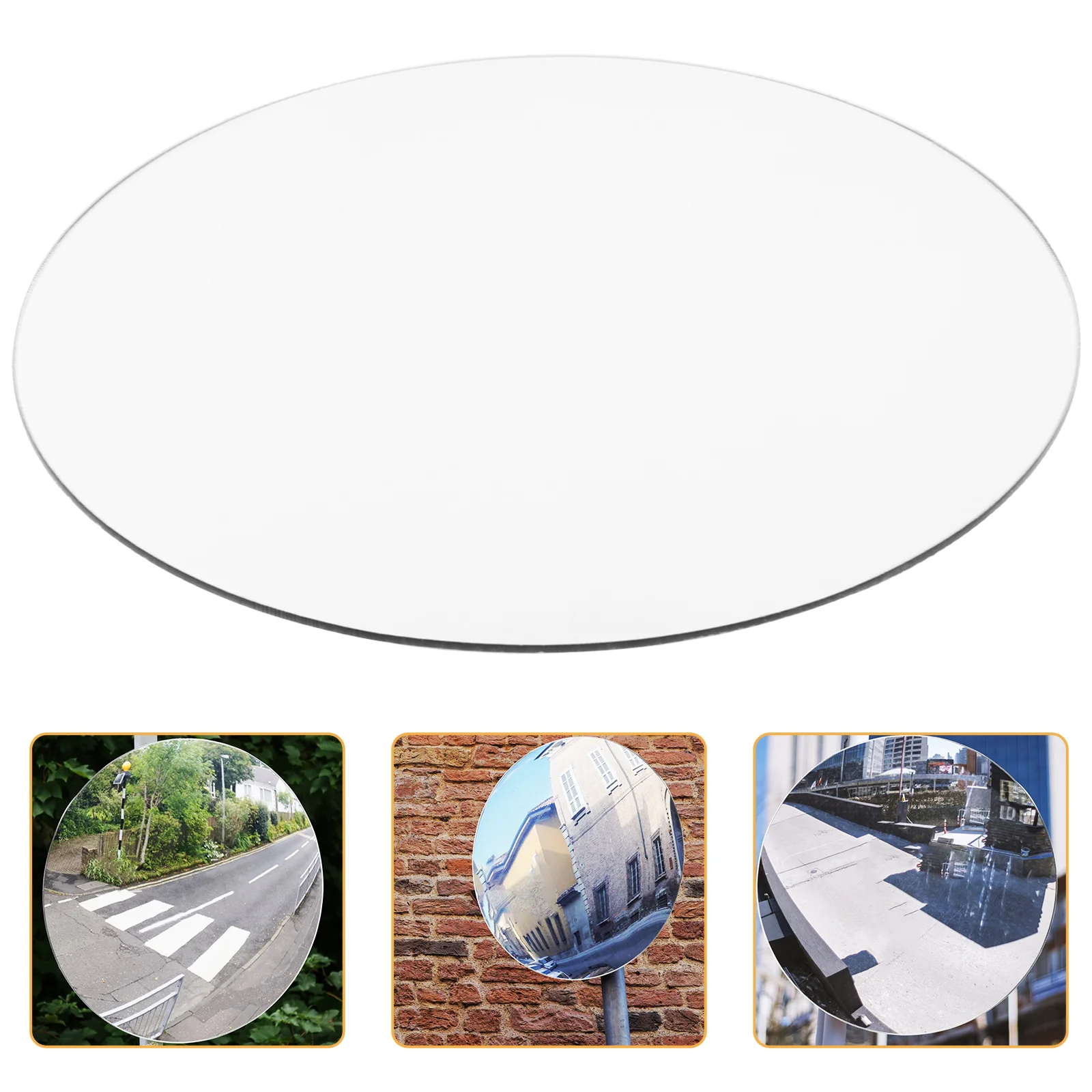 Miroir convexe avec lentille grand angle, sécurité, intérieur, extérieur, trafic, route, plastique, allée, bureau