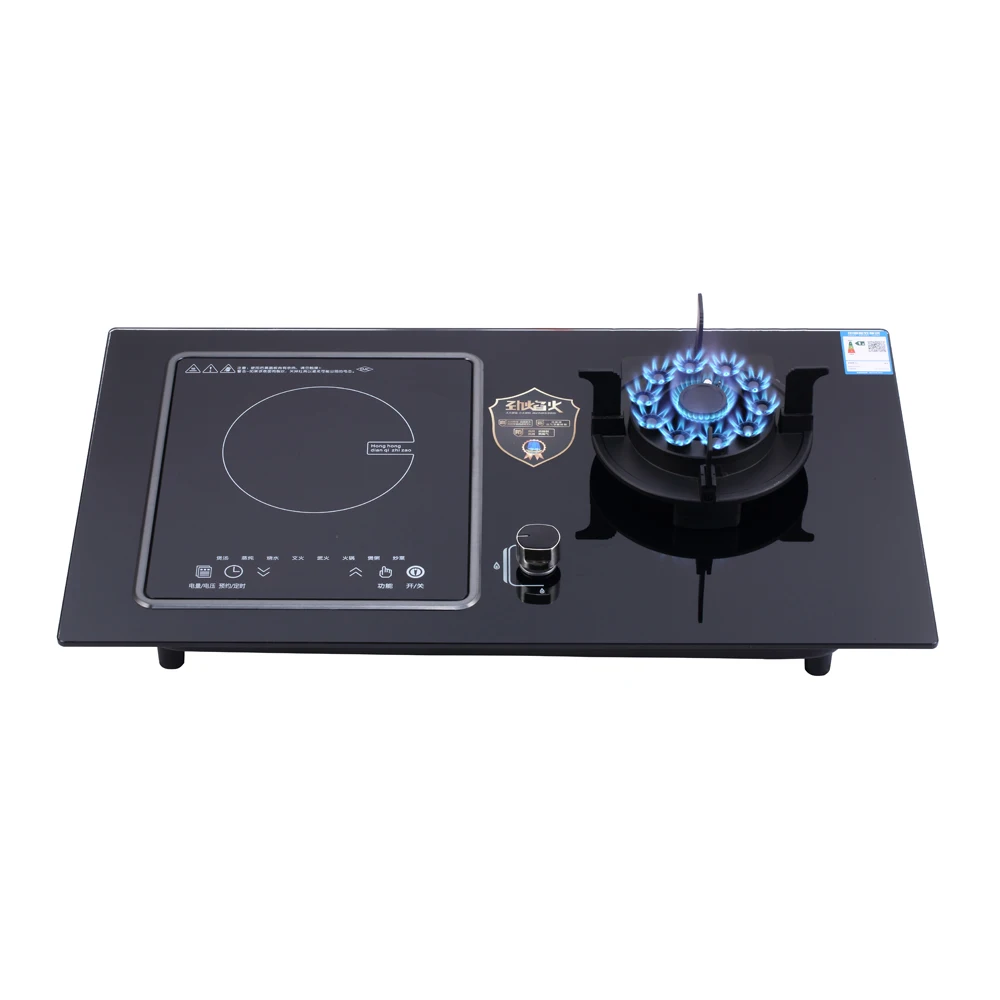 Double Cooktop Flip-type Gas Burner Induction Cooker Radiant-cooker Embedded Timing Energy-saving Kitchen Fierce Stove