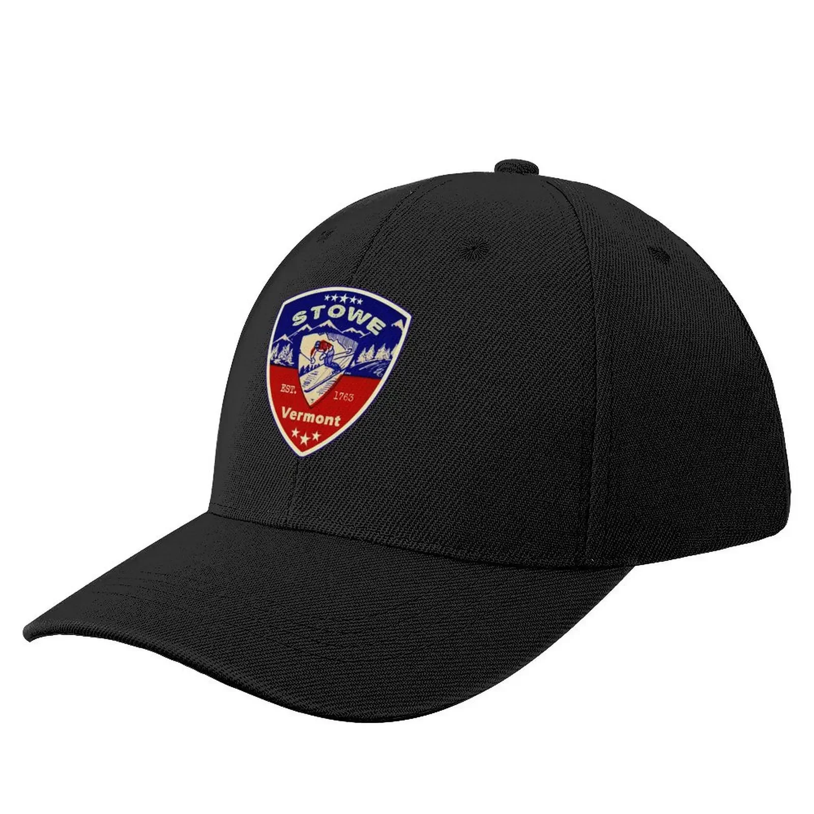 

Stowe Vermont Skiing Ski Mountains Skier VT Baseball Cap Brand Man cap Trucker Hat fishing hat New Hat Women Caps Men's