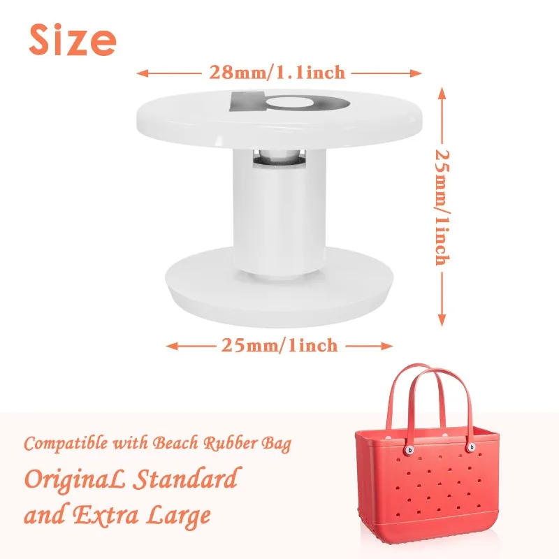 XL Bogg Bag Button EVA Rubber Beach Storage Basket Plastic Standard Button Travel Handbag Extra Large Jelly Bogg Bag Accessories