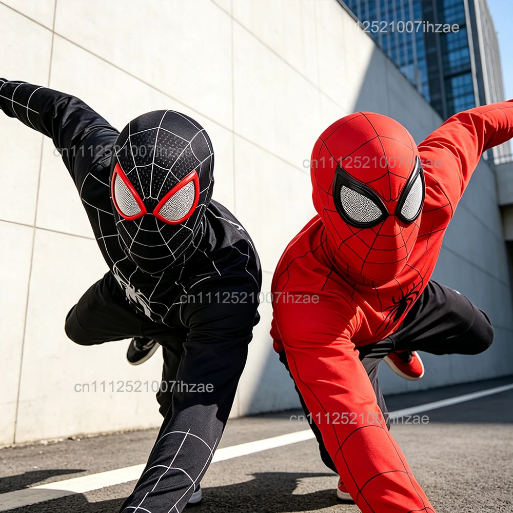 Marvel Superheld Spiderman Maske Kostüm Atmungsaktive Hochelastische Maske Spider-Linse Cosplay Hut Geschenk für Fans Halloween Cosplay – Detail 4