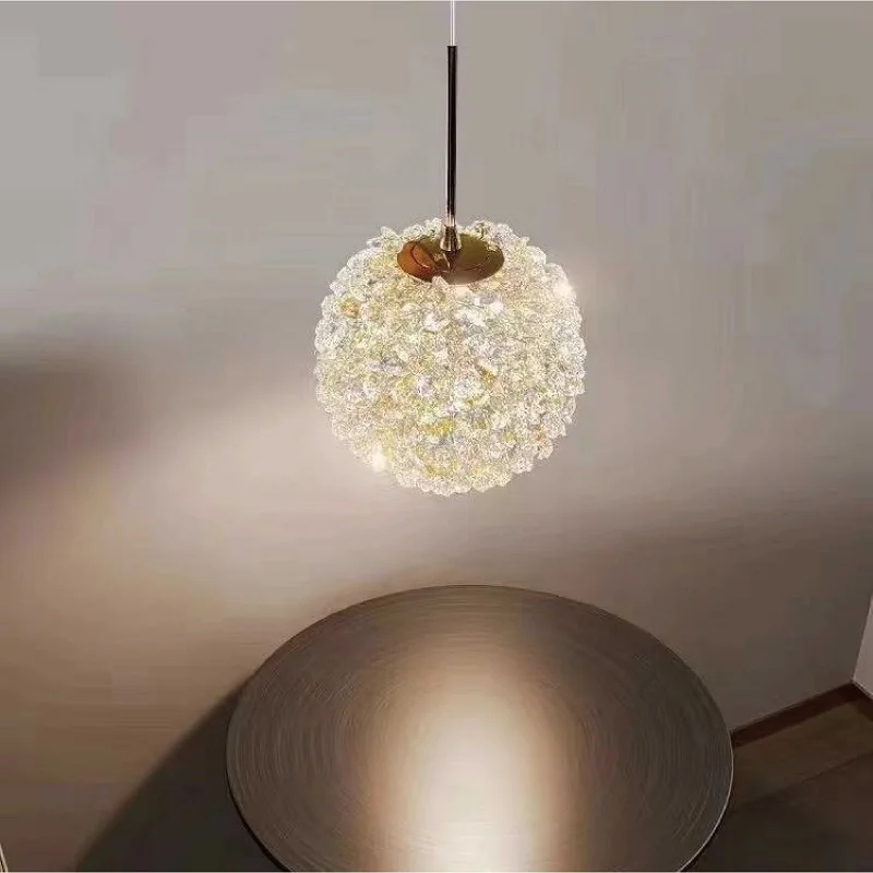 Romantic Bedside Chandelier Aisle Corridor LED Chandelier Living Room Bedroom Crystal Lamp Interior Decoration Lighting