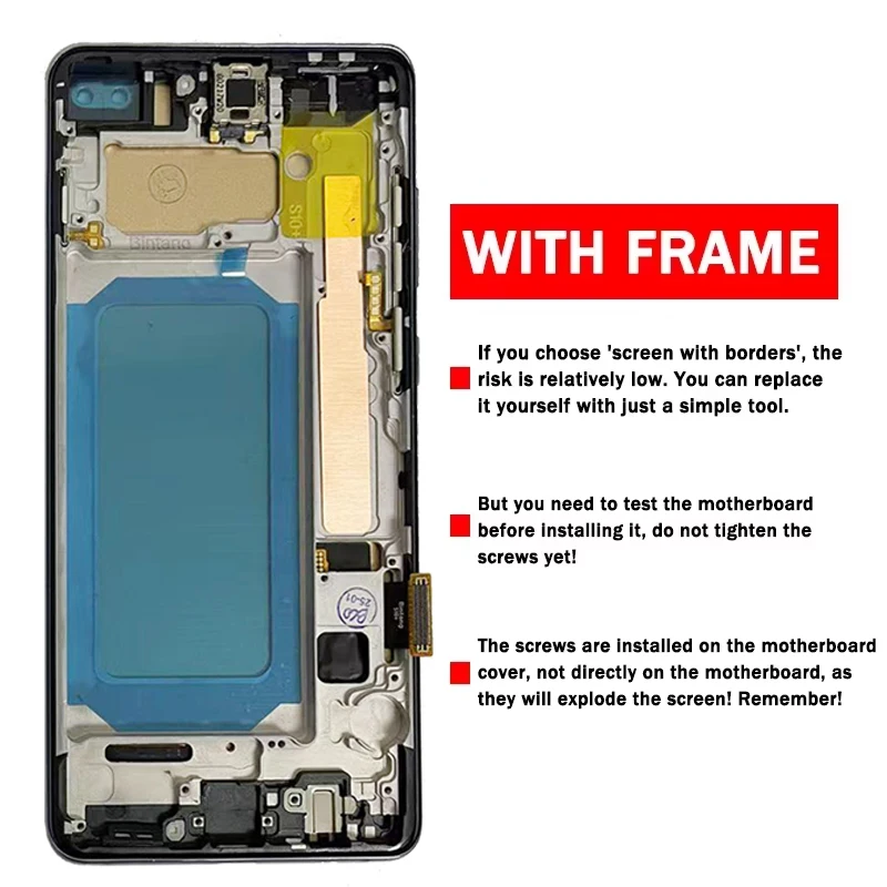 TFT S10 Plus Display Screen for SAMSUNG S10+ Display Touch Screen Digitizer Assembly Replacement G975F G975U G975W G975 Display