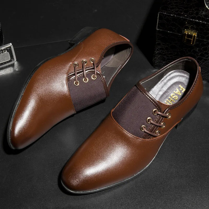 Shoes for Men Shoes Leather Shoes Business Dress Shoes All-Match Casual Shock-Absorbing Wear-Resistant Footwear Chaussure Homme