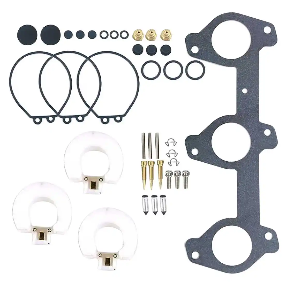 Marine Boat Carburetor Rebuild Repair Kit 6H3-W0093-03 6H3-W0093-00 Fit for Yamaha 2-Stroke 60HP 70HP Outboard Engine