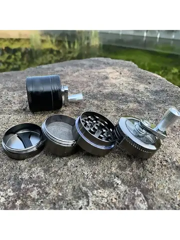 Molinillo de hierbas de 4 capas de 40mm, Mini trituradora Manual de cocina de aleación de Zinc, afilador, molinillo de especias y hierbas de Metal