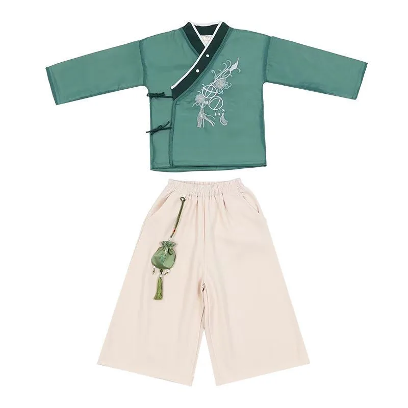 2024 New Boy&Girls School Uniform Kids Christmas Birthday Gift Chinese Traditional Tang Suit Hanfu Children New Year Clothes