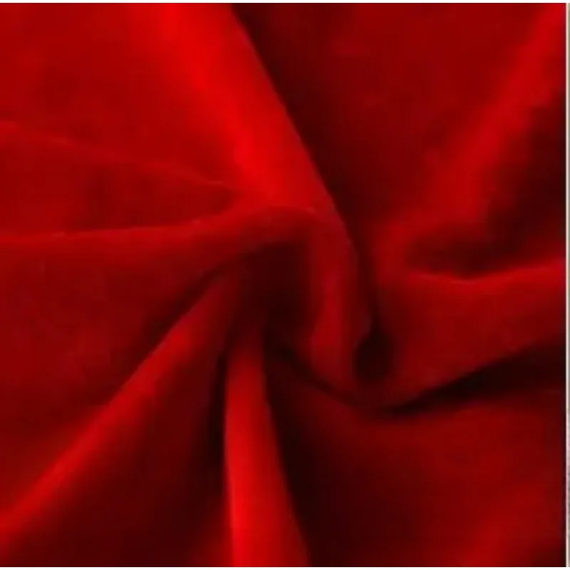 Solid Color Golden Velvet Fabric Dense Flannel Textile Heavy Stage Curtain Drape Wedding Banquet Table Cover Luxe Decorative