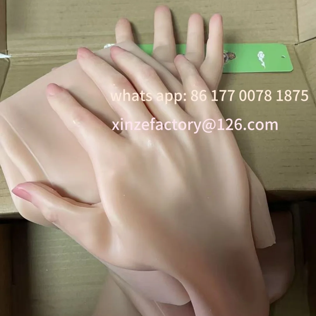 Customizable 1Pair Unisex Mannequin Gloves, Male Hand, Magic Prosthetic Props, Silicone Jewelry, Cosmetology, E053