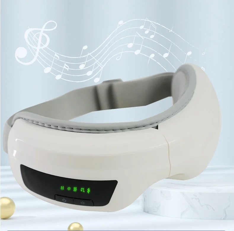 2024 New bluetooth soft air pressure vibrating heat eye care massage equipment electric foldable music warm eye massager