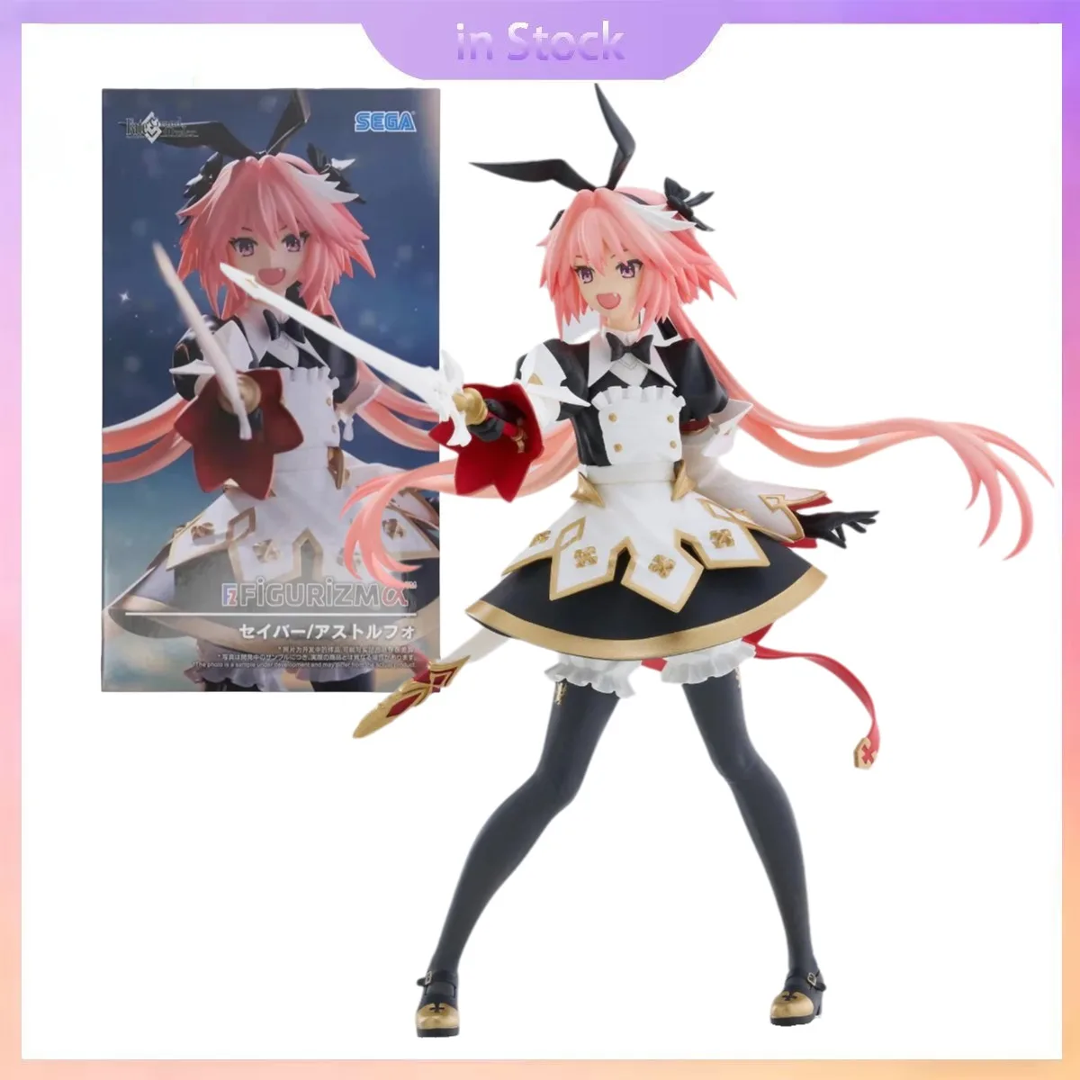 

Original Genuine In Stock SEGA FIGURIZM FGO Fate Grand Order Astolfo Swordsman 21Cm Anime Collection Action Figure Model Kits