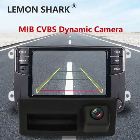 CVBS Car Rearview Camera Intelligent Dynamic Trajectory Reverse Camera with Trunk Switch For VW MIB Radio RCD330 RCD360 280B