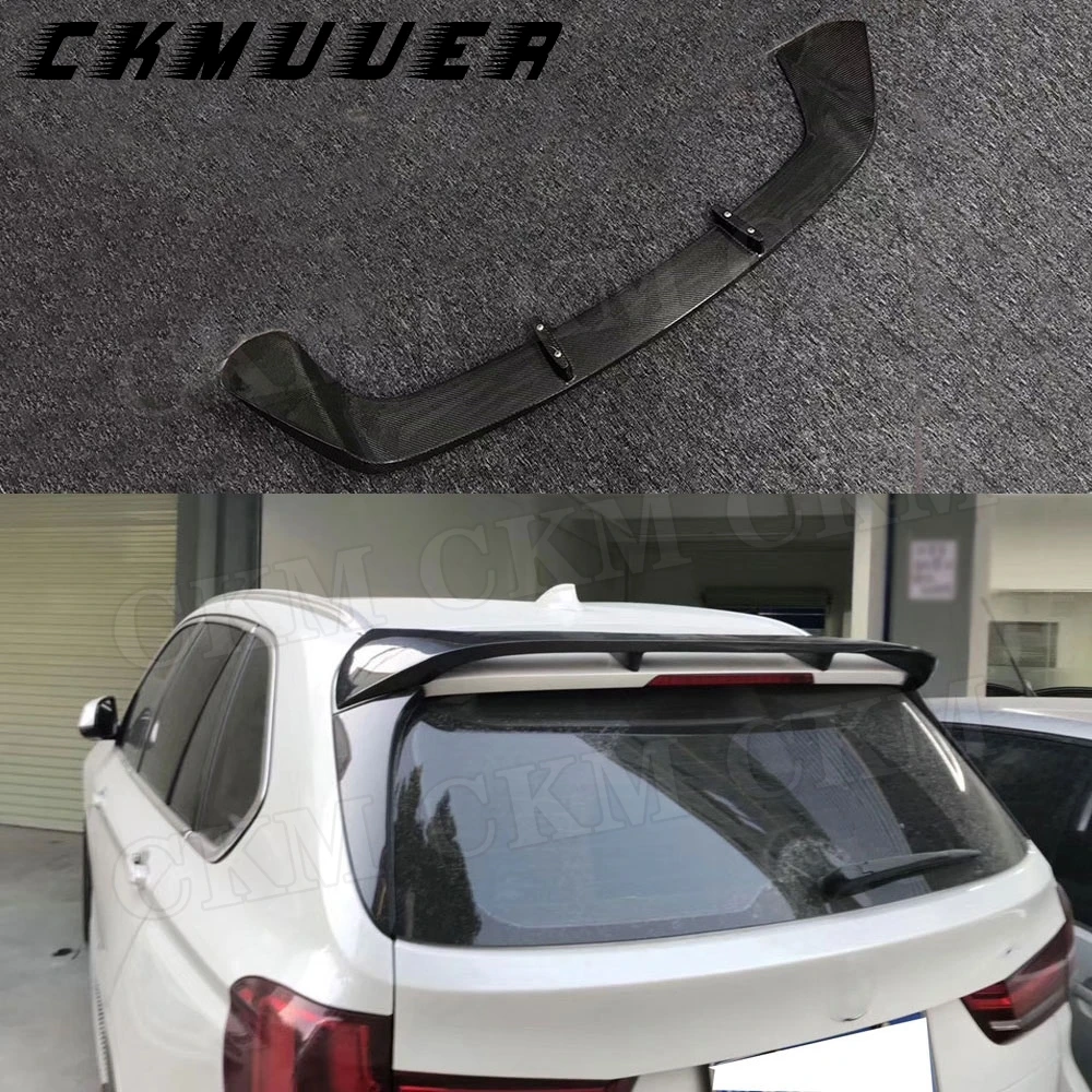 

For BMW X5 F15 2015-2018 Carbon Fiber Rear Spoiler LM Style Roof Top Wings Tail FRP Exterior Decoration Car Styling