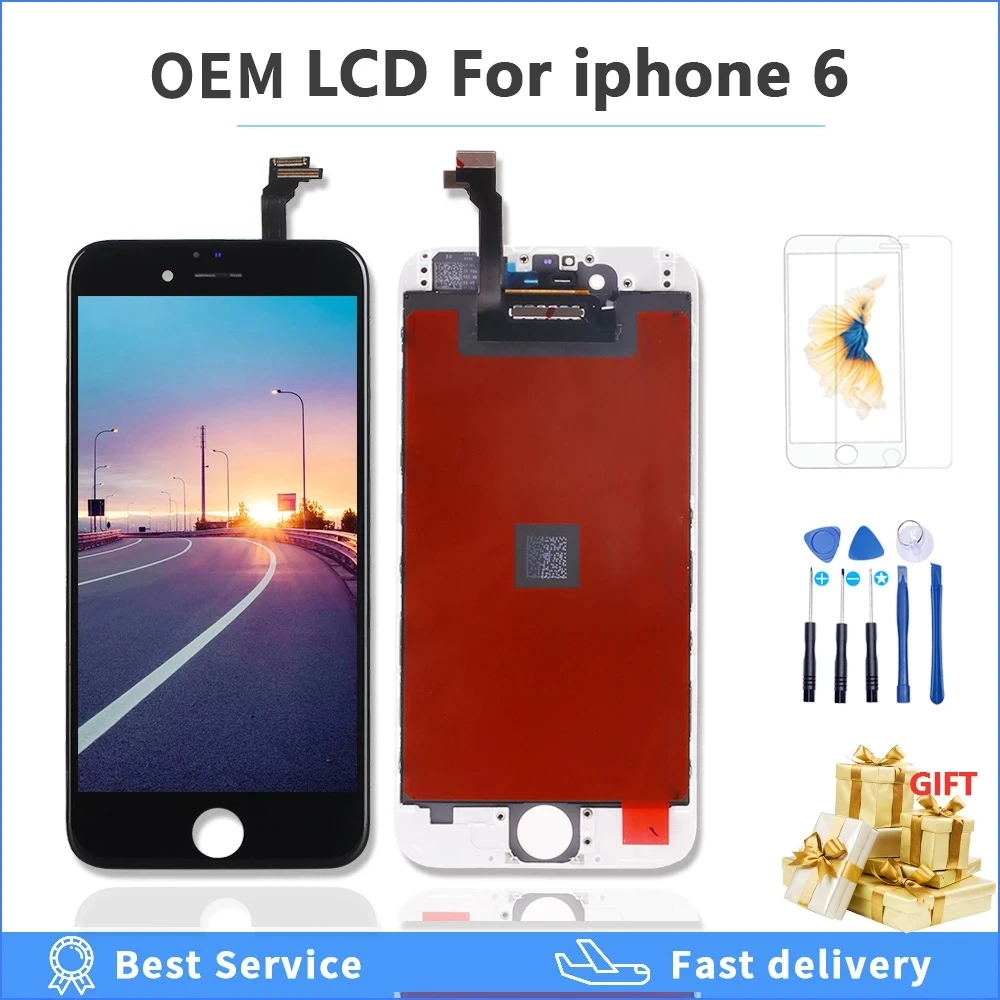 OEM lcd display For iPhone 6 A1549 A1586 A1589 touch Screen Replace lcd with original Digitizer Assembly for iPhone 6G  6 part