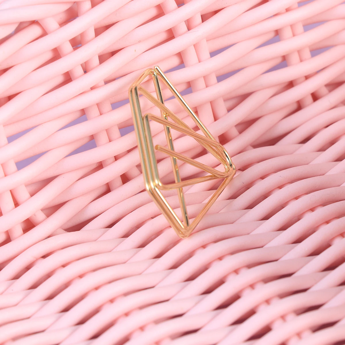 

8pcs Bright Diamond Paperclips Metal Office Accessories Decorative Stationery Clips Home School Files Documents Non-Skid