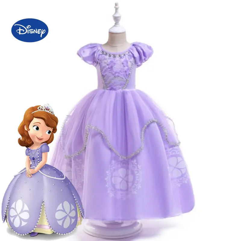 Kids Cartoon Sophia the First Anime Costume Girls Princess Dress Party Fancy Ball Gown Kids Carnival Sofia Cosplay Robe Clothing