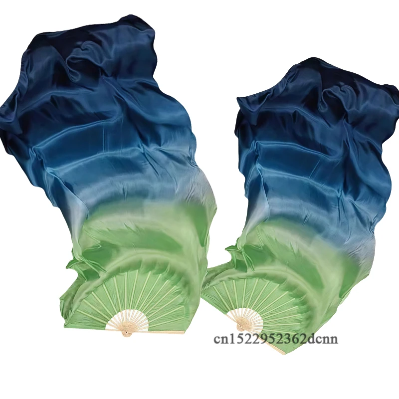 

1 пара натуральных шелковых вуаль для танца живота, классический размер, бамбуковая вуаль с веером, танцовщица, реквизит для выступлений, индивидуальная акция, оптовая продажа