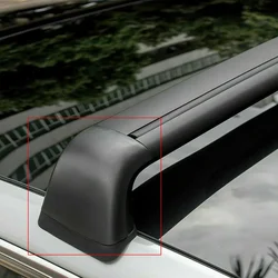 4pcs Roof Rack Cover Roof Luggage Bar Rail End Shell Plasitc Cover Replacement Fits For Tesla Model Y 2021-2022