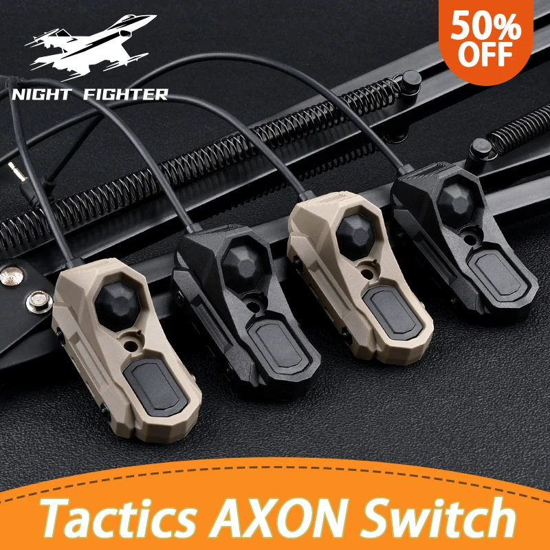 

WADSN WeaponLight Switch Axon MLOK KEYMOD Dual Function Pressure Remote Crane/SF/2.5/3.5 Plug For Laser Flashlight Fit 20mm Rail