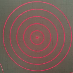 5pcs Laser Optical Diffraction Element DOE 5 Rings Concentric Circles PET Grating Lens