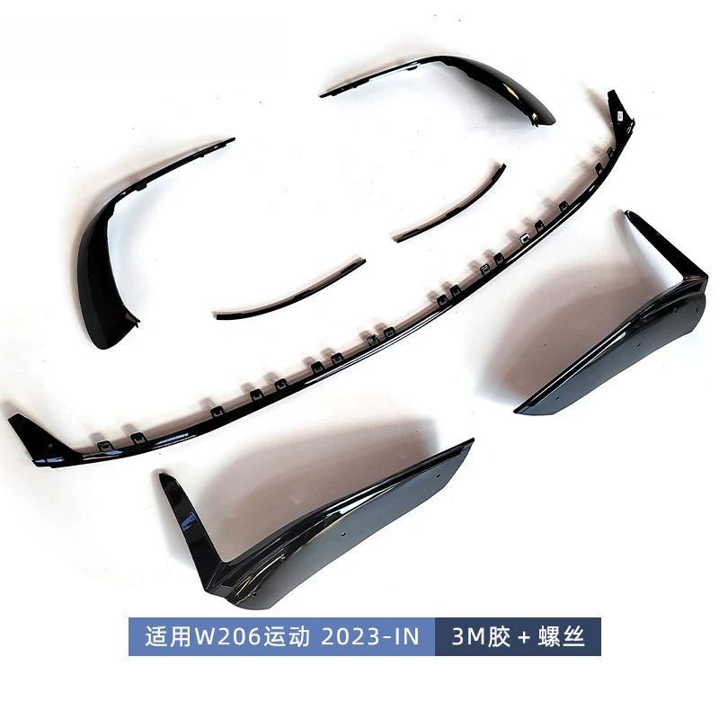 

Suitable for Mercedes-Benz C-Class Lip W206 Modified C43 AMG Glossy Black Front Splitter Spoiler Kit