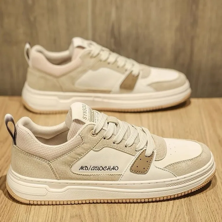 Spring men's new breathable canvas shoes men's Korean version versatile white shoes thick soled sports shoes casual board shoes